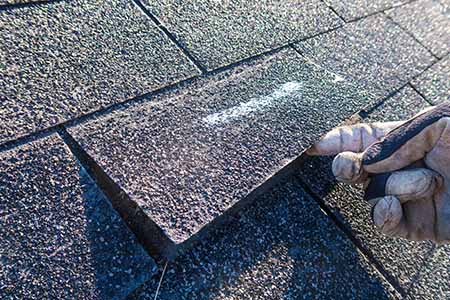 roof inspection on asphalt shingles